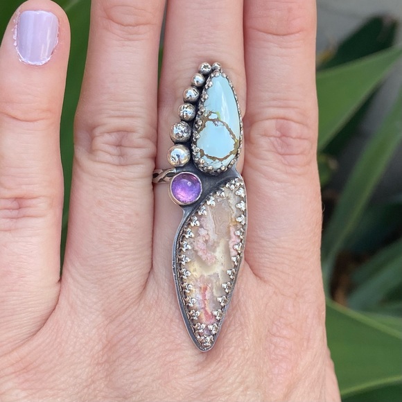 Artisan handmade Pastel spring ring - Picture 2 of 3